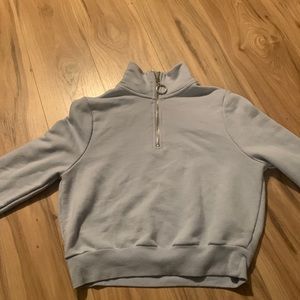 Light Purple cropped half zip